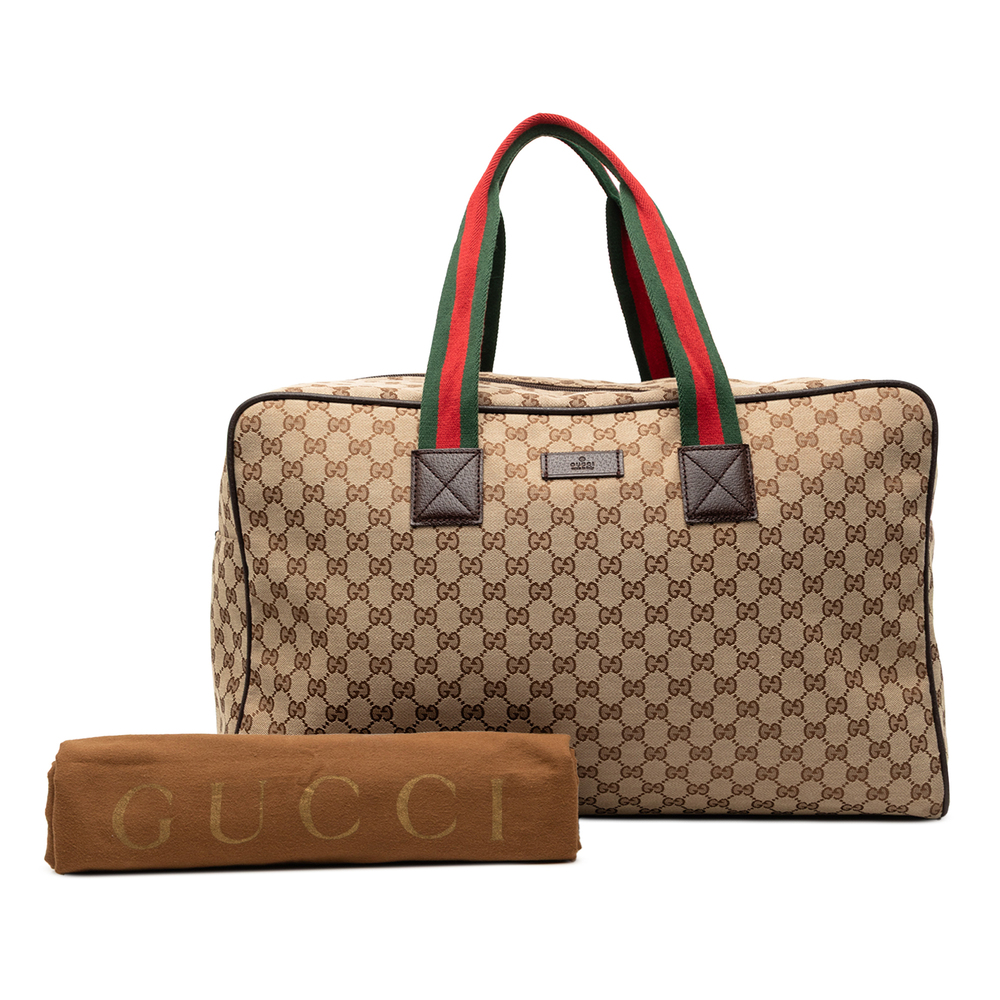 Pre-Loved Gucci GG Canvas Web Travel Bag - Picture 8 of 8